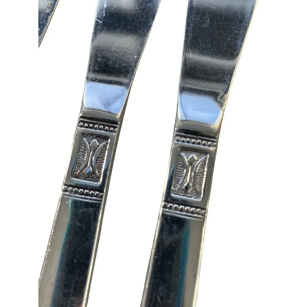 Oxford Hall Fleur De Lis Stainless Steel Japan Knives Set Of 7 Silver Tone